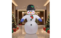 Christmas Inflatable Snowman Freestanding Snowman with Red Hat Holiday Display Oversized Festive for Families, Yard, Indoor