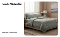4 Pieces Duvet Cover Set Percale Weave Bed Linen Soft for Adults, Gift Givers