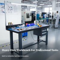 Anti Workbench High Load Capacity Heavy Duty Workbench Reinforced Steel Frame Heavy-Duty Work Table for Engineers, Lab, Studio, Basement