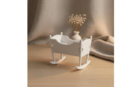 1:12 Scale Cradle Realistic Design 1:12 Scale Furniture DIY Craft Project Pale Wooden Infant Infant Bed for Hobbyists, Room Box Dioramas