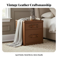 2-Drawer Bedside Cabinet space-saving Size 2-Drawer Nightstand sturdy Construction