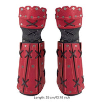 Nordic Design Viking Wristband Bracer Riveted Design Viking Bracer Lace-up Cosplay Wrist Armor Adjustable Fit for Cosplayers, LARP Players, Themed Party, Stage Performance
