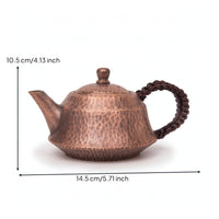Copper Teapot Compact Tea Pot with Handle Traditional for Collectors