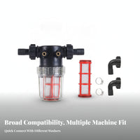 Black Housing Inline Plumbing Strainer Compact Inline Water Filter