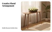 Wood Planter Flower Display Cream Faux Floral Arrangement Eucalyptus Foliage