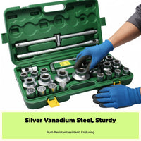 Steel socket wrench set for auto