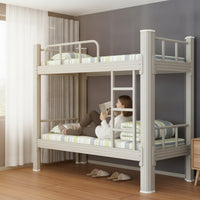 Metal Bunk Bed Space-Saving Bunk Bed with Ladder Heavy Duty Furniture for Kids, Students, Shared Bedroom, Dormitory