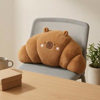 Croissant Capybara Pillow Padded Croissant Capybara Soft Toy Decorative for Bed