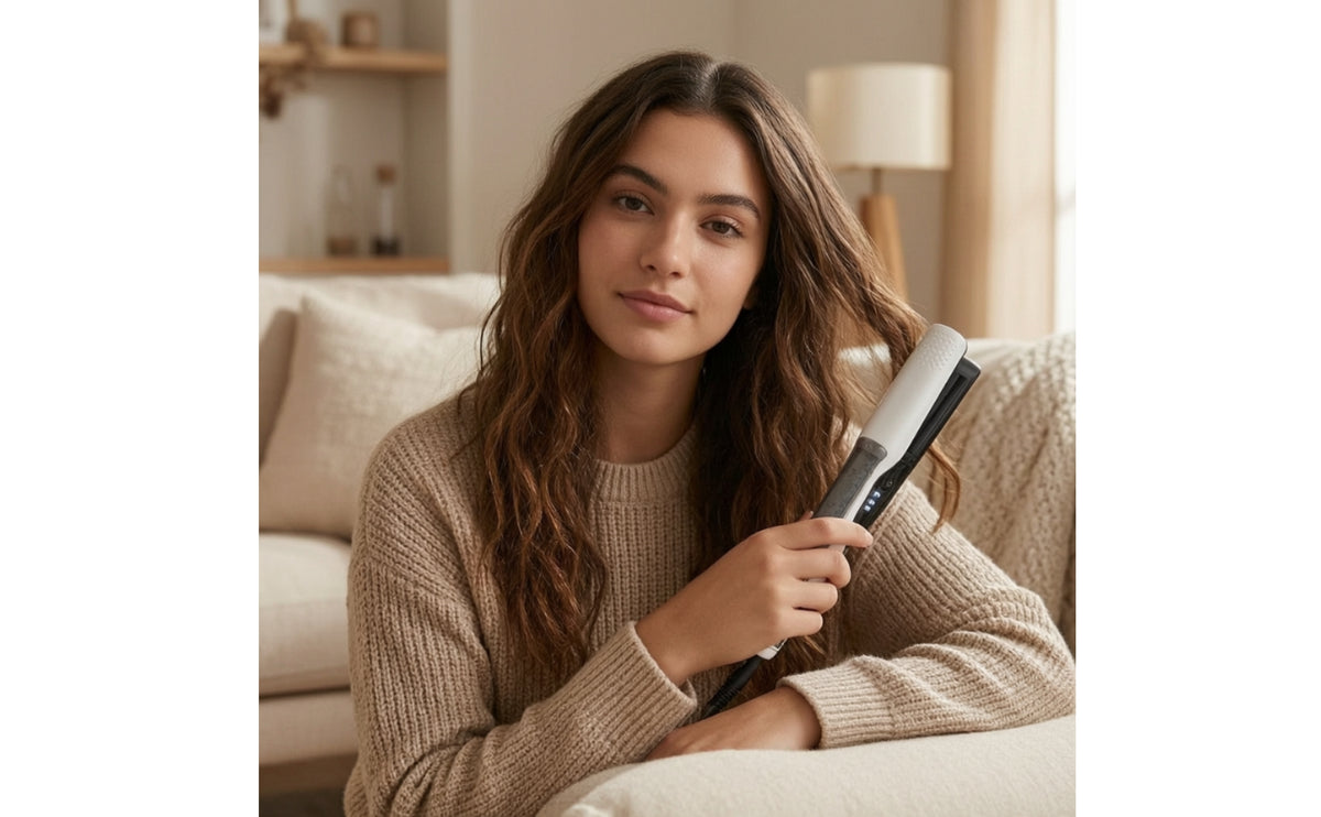 Adjustable Temperature Steam Hair Straightener Digital Steam Flat Iron Removable Hair Straightener with Water Tank Insulated for Stylists