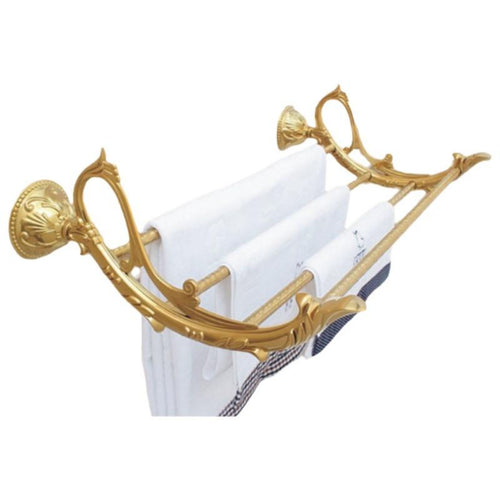 Rustproof gold wall towel rack
