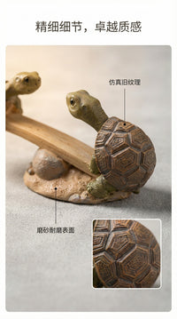 跨境多肉花盆动物树脂摆件办公室桌面迷你装饰乌龟摆件