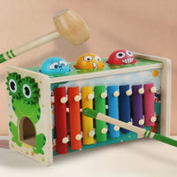 Hand-Eye Coordination Pounding Toy with Mallets Multifunction Pounding Bench Early Learning Hammering Toy with Mallets Multifunctional for Toddlers, Preschoolers, Playroom, Preschool