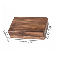 Walnut Fly Box Double-Sided Wooden Fly Box Polished Wood Grain for Anglers