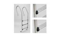 Rust Resistant Stainless Steel Pool Ladder Easy-to-Grip Pool Ladder with Handrails Polished