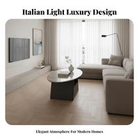 2 Pieces Nesting Coffee Table Set Light Luxury Design Living Room Furniture With Storage Drawer Space-Saving for Families