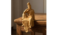 Guanyin Figurine Meditative Guanyin Statue Spiritual Bodhisattva Statue for Buddhists, Collectors