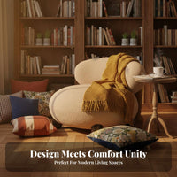 Round Unstructured Chair Artistic Design Wavy Chaise Lounge Ergonomic Design Statement Piece for Homeowners, Living Room