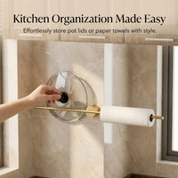 Sink Metal Towel Bar, Wall Mounted Punch Rack for Bathroom & Kitchen, Modern Minimalist Design for Homeowners, Versatile Storage for and Small Items