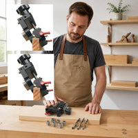 Self Centering Dowel Jig Aluminum Alloy Self Centering Doweling Jig Positioning Vertical Hole Drill Guide for Carpenters