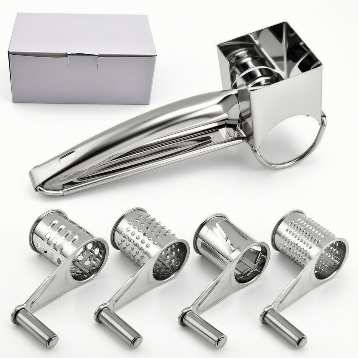 Rotary Cheese Grater with Hand Crank Easy to Use for Kitchen, Home Cooks