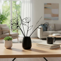 6 Pieces Fake Flower Vase Set Minimalist Design Table Ornament Modern Design
