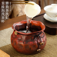 Purple Copper Japanese Tea Wash Basin for Gongfu Tea Set