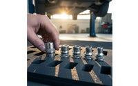 6 Pieces Chrome Vanadium Steel Hex Socket Set Silver Sockets with Knurled Grip Easy to Read Hex Socket Manual for Mechanics, DIYers, Workshop, Garage