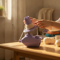 Compact Yarn Winder with Table Clamp Portable Manual Yarn Winder Space-Saving Winding Tool Stable for Knitters, Crocheters, Crafters, Knitting, Crochet