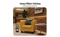 Upholstered Club Chair Space Saving Sofa Minimalist Design Plush Feel Upholstery for Homeowners, Living Room, Office