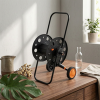 Hose Reel Cart Metal Hose Reel Cart with Wheels Large Capacity for Yard
