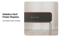 C-Shaped End Table Japanese aesthetic Nightstand Minimalist Design for Small Spaces