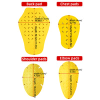 EVA Motorcycle Riding Protector Set with Back Pad, Shoulder, Elbow, and Knee Guards