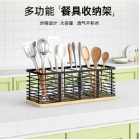 Wooden Kitchen Tabletop Storage Rack, 2-Tier Vertical Organizer