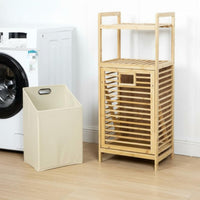 Tilt-out Laundry Sorter Cabinet Space-Saving Design for Bathroom, Bedroom