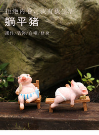 可爱动物小猪桌面摆件装饰品花园庭院微景观装饰品网红生日礼物女