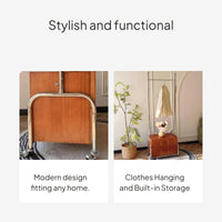 Hardwood Freestanding Coat Rack, Mobile Clothes Organizer