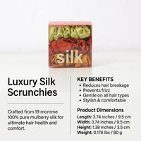 Scrunchies for Women Thin for Daily Use Office Wear, Medium Size Gift Box for Professional Blue
