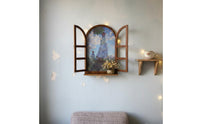 Arched Window Frame Wall Decor Ready to Hang Arched Window Frame for Cafe