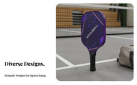 Long-Lasting Border Guard Fiberglass Pickleball Racket Comfortable Grip Fiberglass Pickleball Rackets Enlarged Sweet Area for Men, Indoor