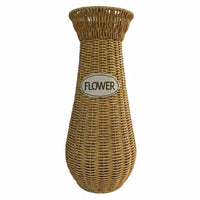 Imitation Rattan Vase Minimalist Design Floor Vase Look Home Decoration for Office