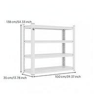 1 Adjustable Freestanding Shelving Unit Heavy Duty Metal Rack Utility Shelf Five-tier Storage Rack Durable Carbon Steel Suitable for Kitchen Workshop Warehouse Household Commercial