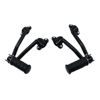 Black Rear Footpeg Assembly Bolt-on Motorcycle Footpeg with Rubber Pad Sturdy Footrests Wear Resistant for Passengers, Commuting