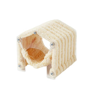 Pet Hideout with Hammock Soft Small Pet Tunnel Bed Clear for Hamsters