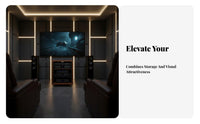 Ventilated Back Panel Rolling Equipment Enclosure Cable Management Audio Rack Sturdy Structure Media Cabinet Adjustable Shelves for Home Theater Enthusiasts, Audiophiles, Music Lovers, Entertainment Media Center, Recording Studio, Living Room, Bedroom