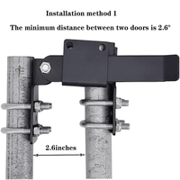 Chain Link Fence Latch Heavy Duty Double Latch Lock for 1.375 Inch Fence Frame