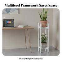 Multi-Tier Plant Stand Decorative Flower Shelf Space Saving for Balcony, Indoors