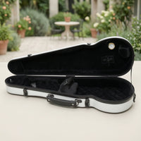Carbon Fiber Violin Case with Backpack Straps Glossy Violin Case Long-Lasting Portable for Violinists, Performers
