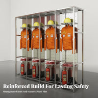 Firefighter Gear Rack 304 Stainless Steel Fire Station Uniform Rack Sturdy and Sturdy Emergency Response Equipment Holder for Firefighters