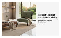Upholstered Barrel Chair Light Luxury Household Furniture Italian Aesthetic Design Comfortable Seating for Adults, Readers