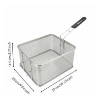 Wire Mesh Fryer Basket Thickened Kitchen Utensil Food Service Equipment for Restaurant Cooks